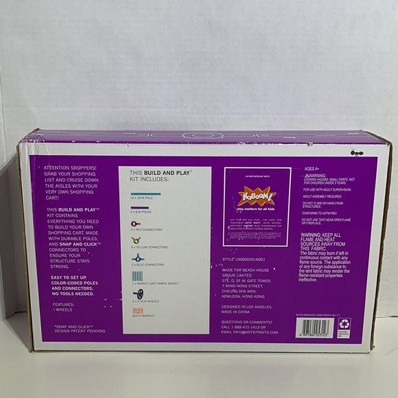 Antsy Pants Kids 30 Piece Build and Play Market Cart Kit Set - Picture 4 of 6